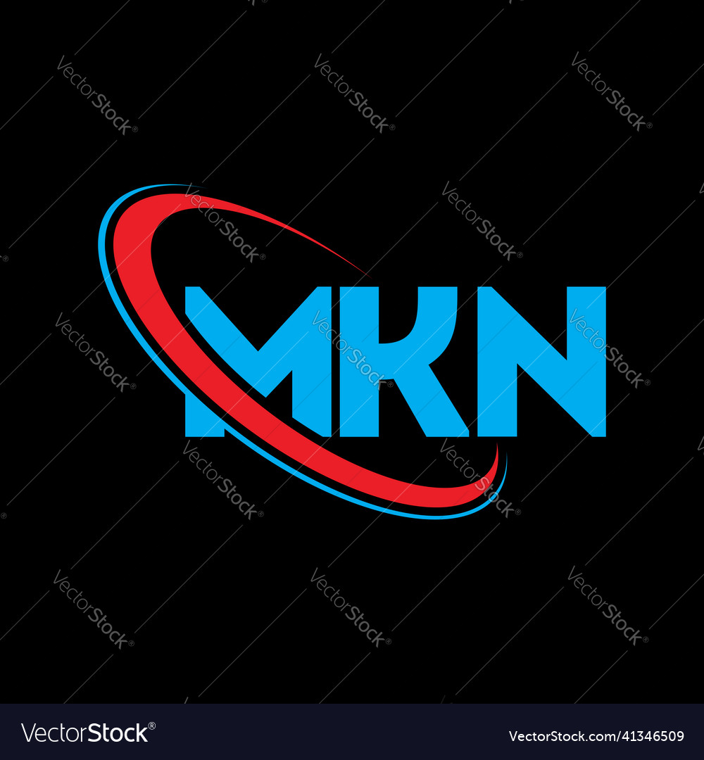 Mkn logo letter design Royalty Free Vector Image