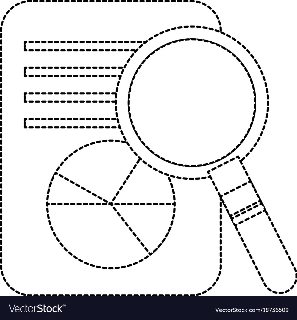 Pie graph chart on sheet icon image