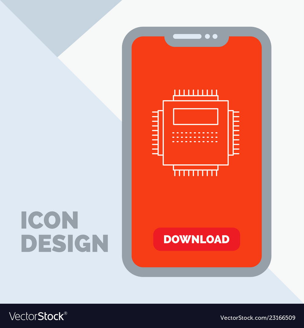 Processor hardware computer pc technology line Vector Image Processor hardware computer pc technology line