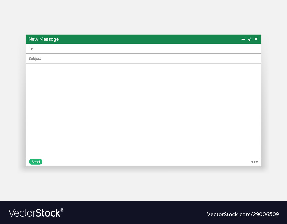 Realistic Email Interface Banner For Browser Vector Image