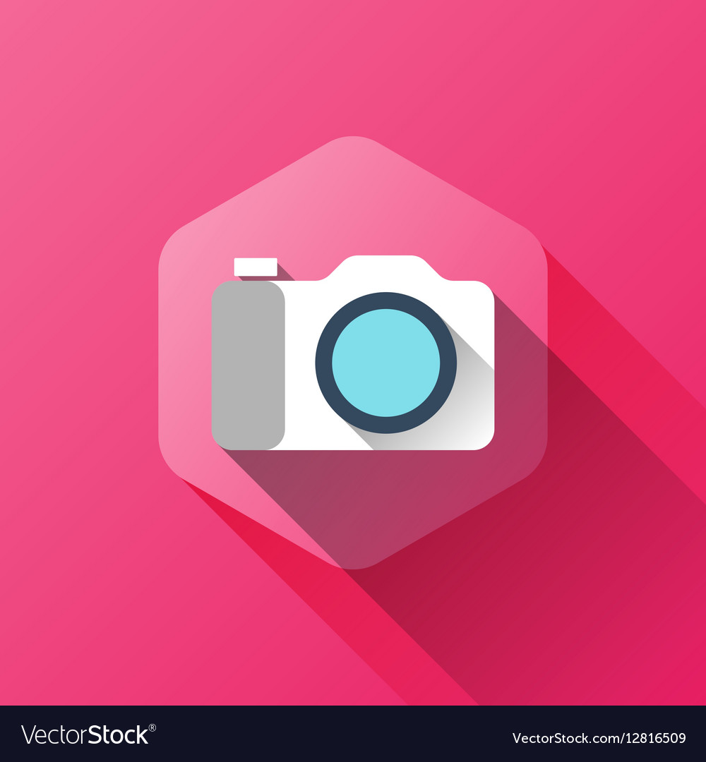 Simple of camera icon in flat style