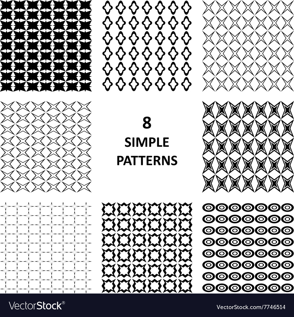 Black abstract pattern collection