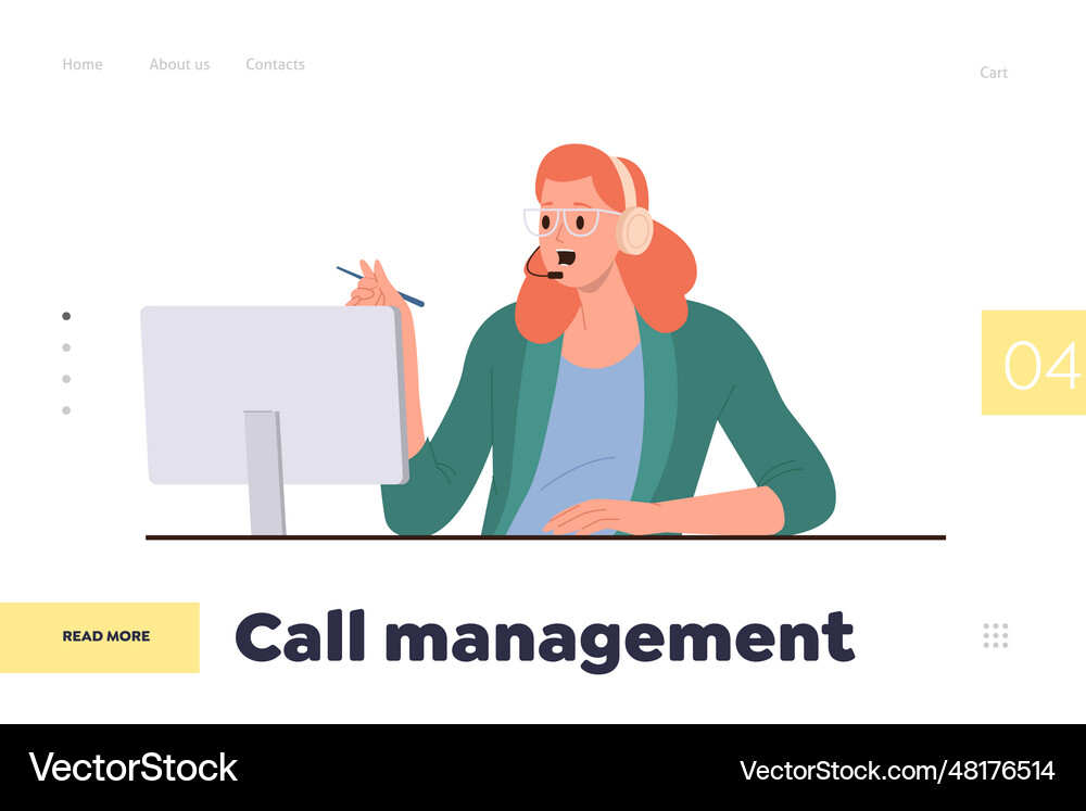 Call management online service landing page design