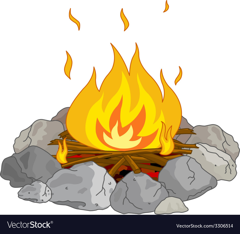 Campfire Royalty Free Vector Image - VectorStock