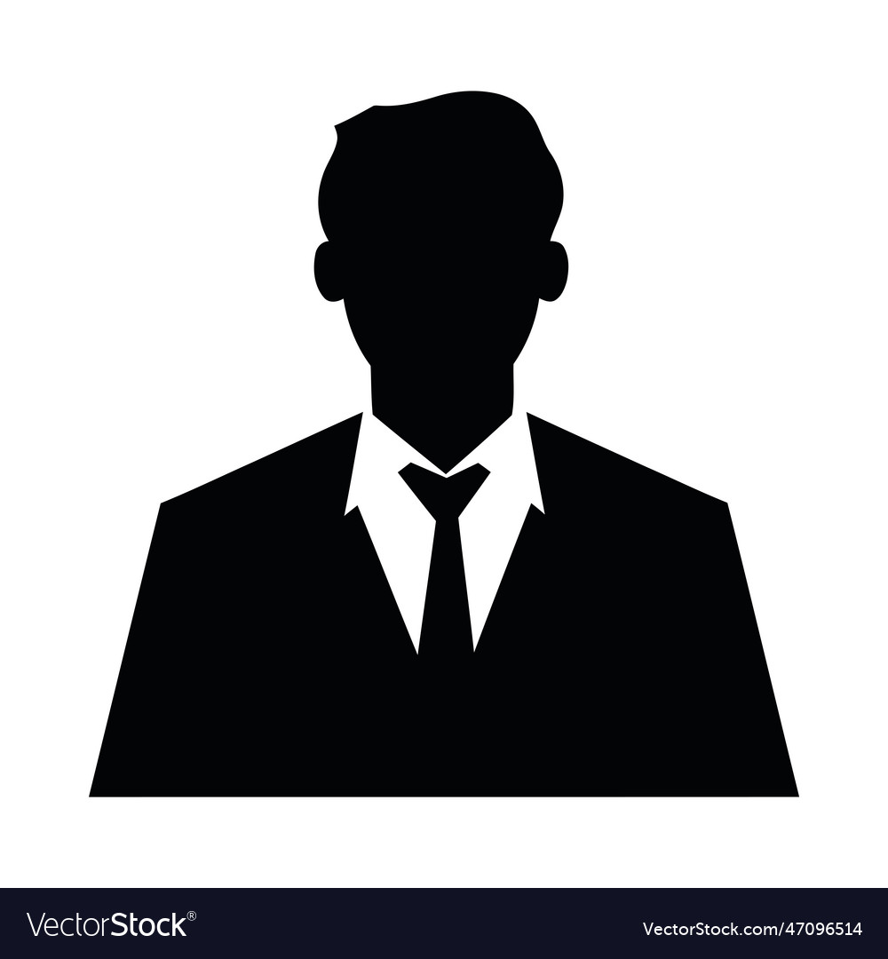 Corporate businessman silhouette leadership Vector Image