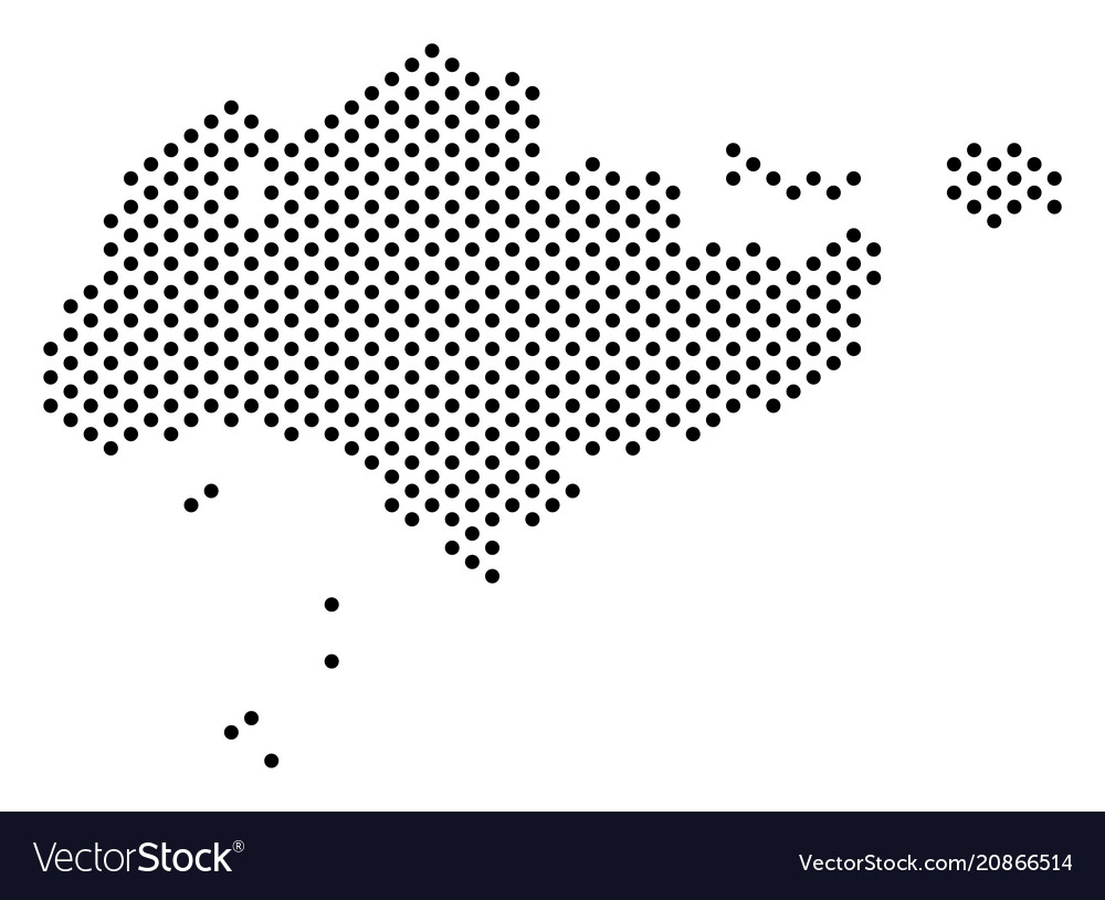 Dot Singapore Map Royalty Free Vector Image - Vectorstock