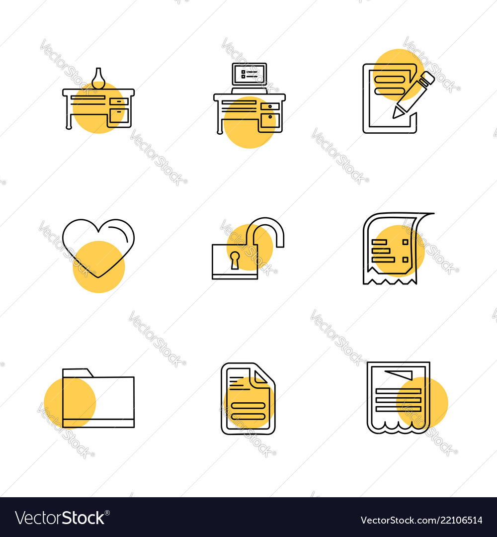 Files document clipboard write eps icons set