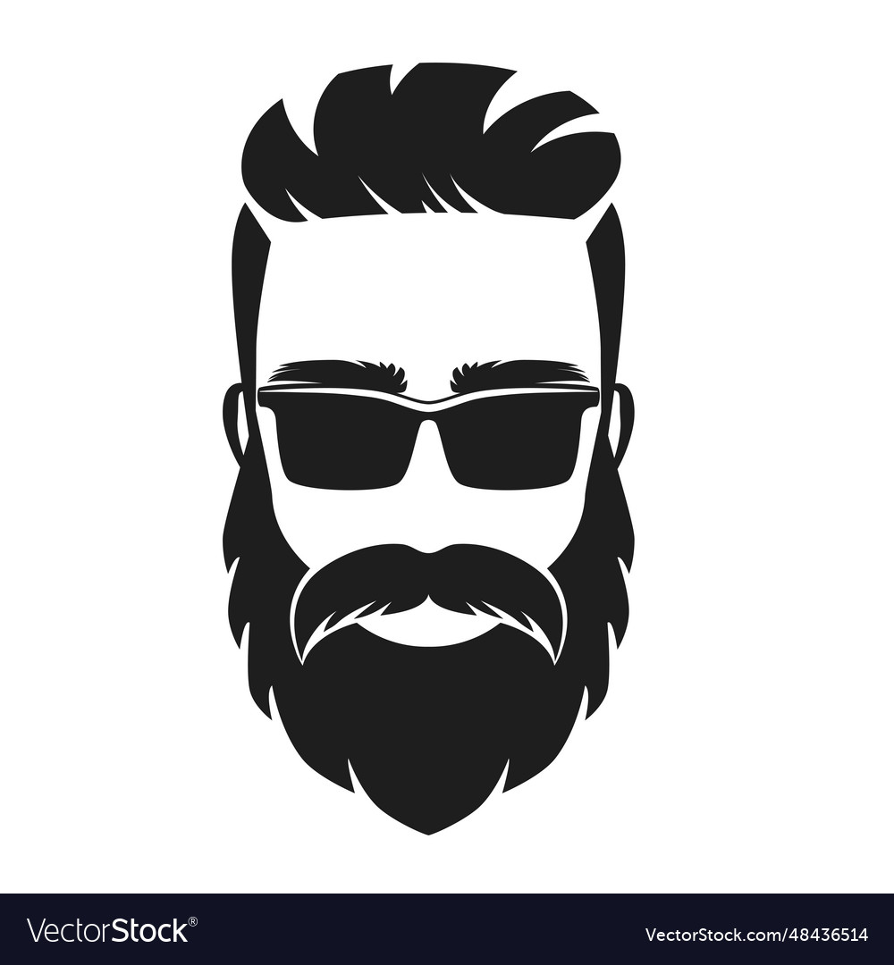 Hipster head barbershop Royalty Free Vector Image