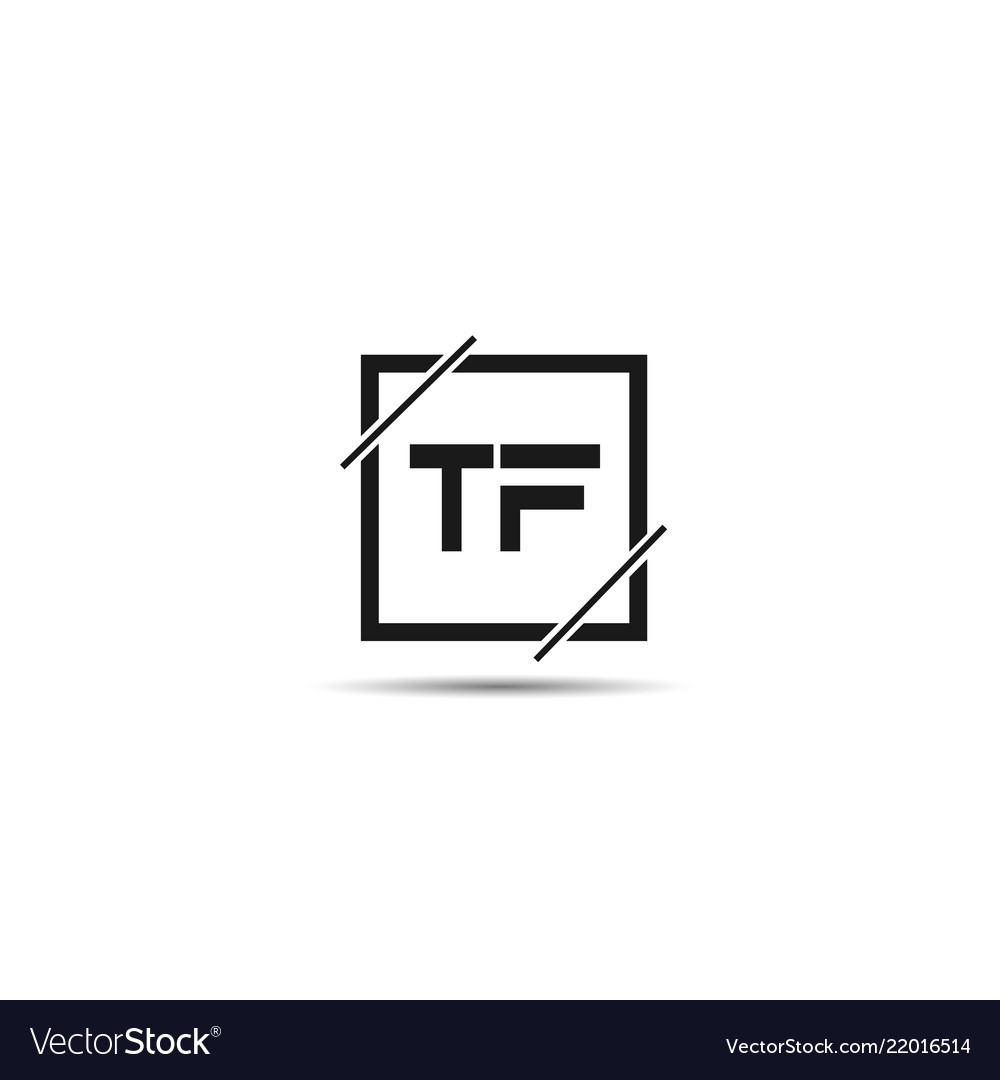 Initial letter tf logo template design