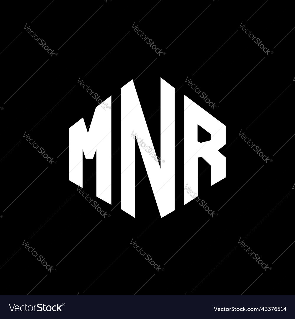 Mnr letter logo design with polygon shape