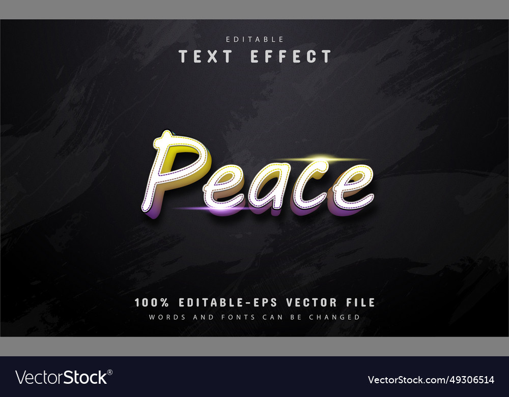 Peace text - gradient effect