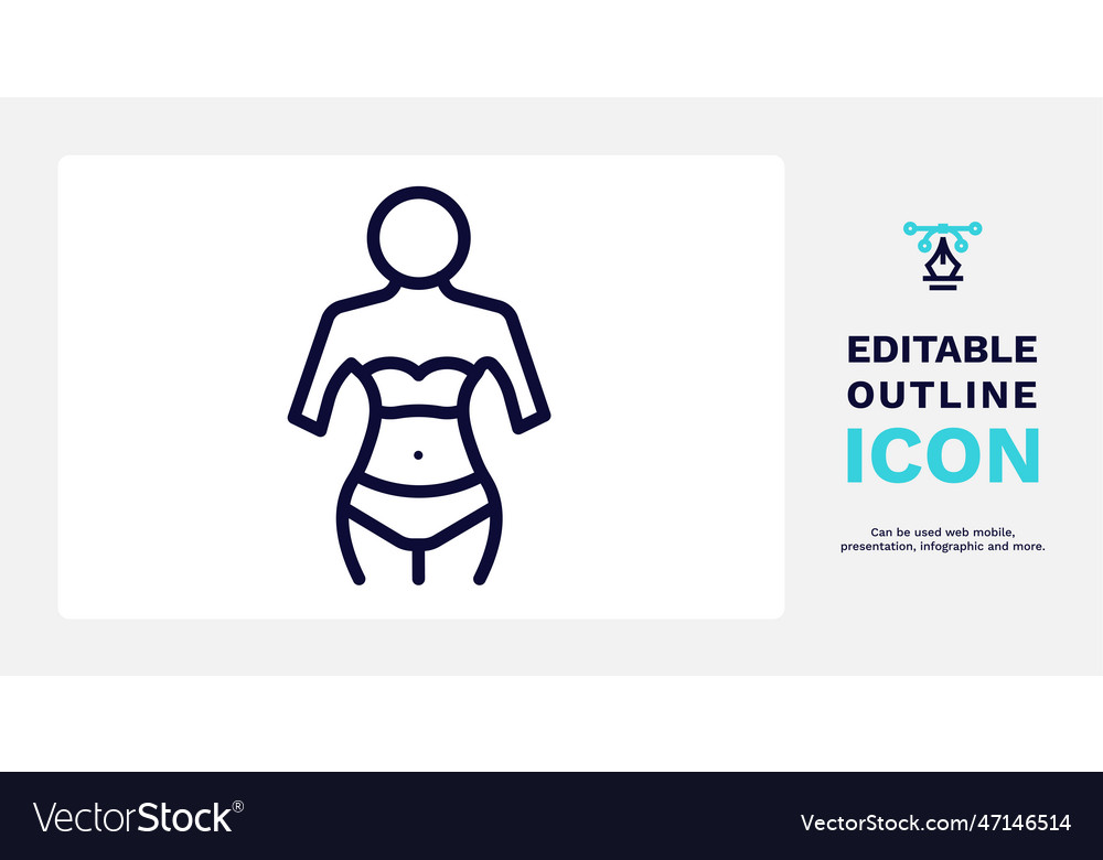 Seductive icon thin line from vector image Seductive icon thin line from