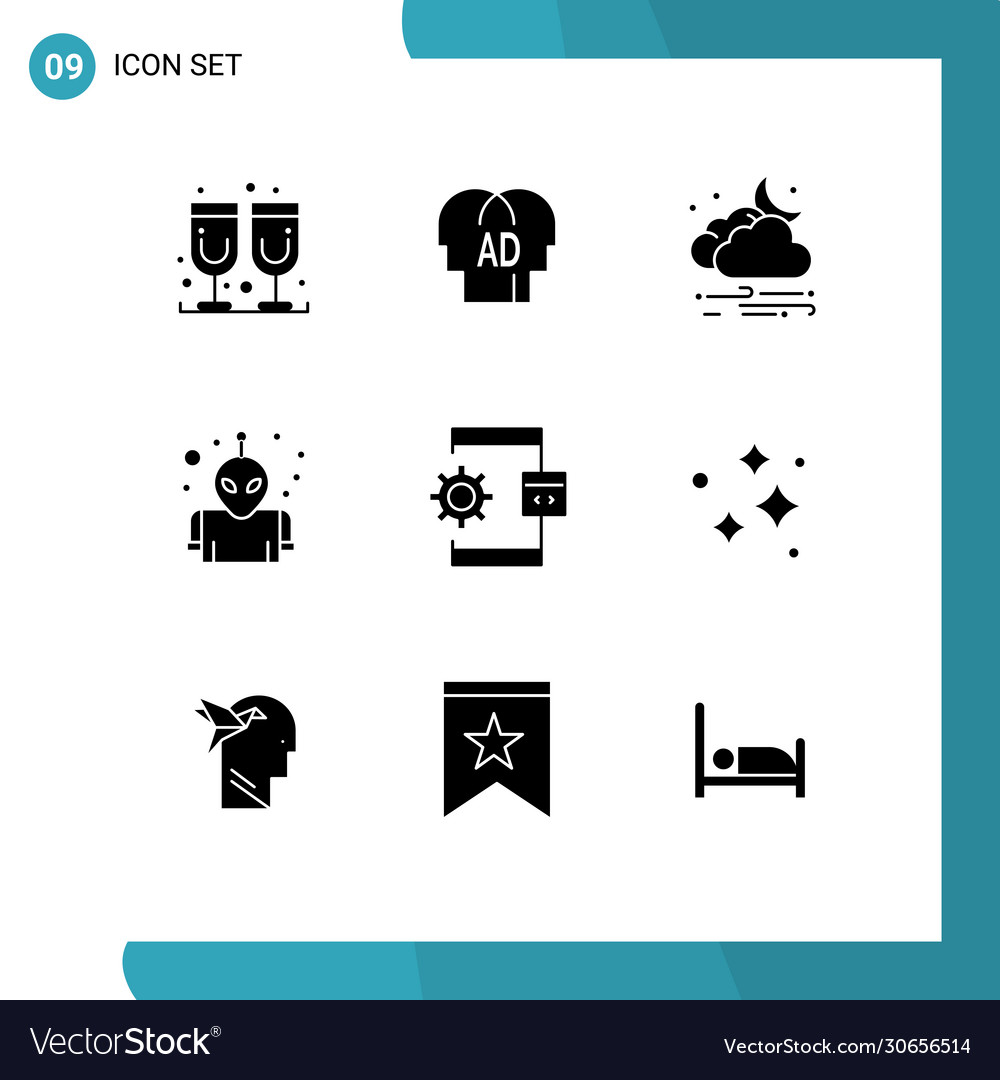 User interface pack 9 basic solid glyphs