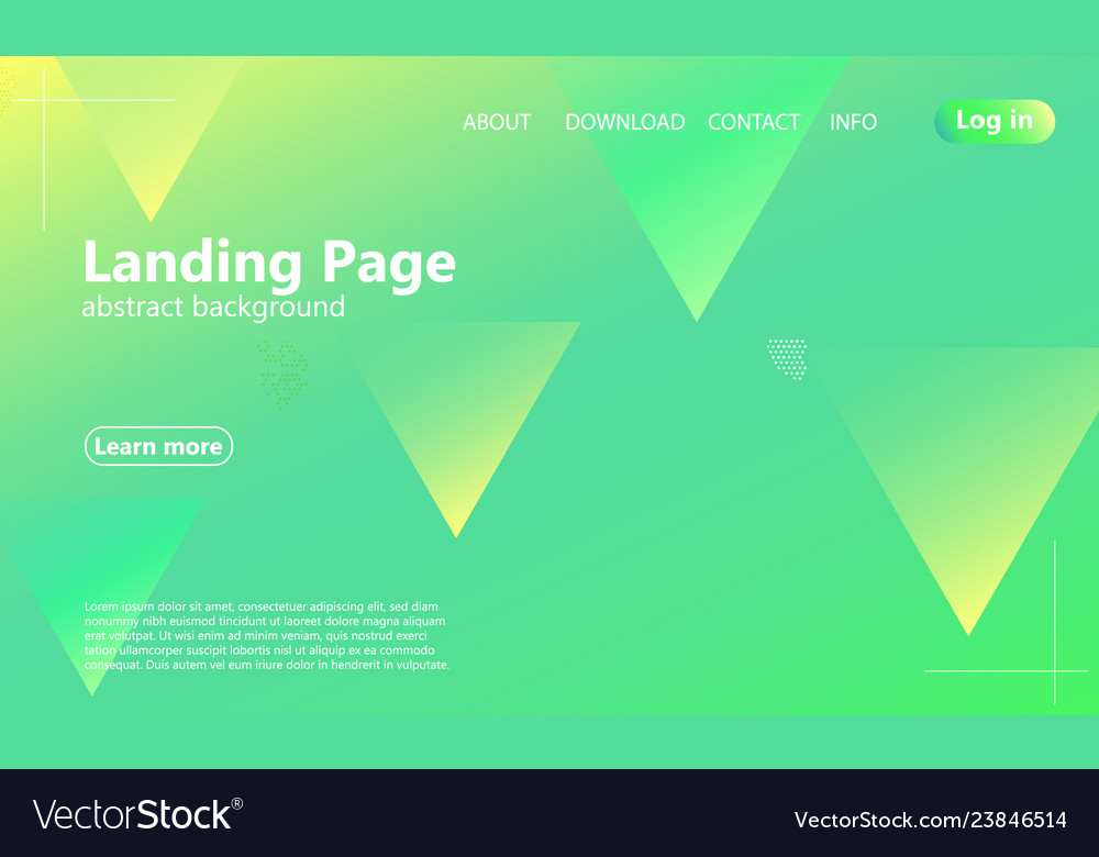 Website landing page geometric background Vector Image Website landing page geometric background