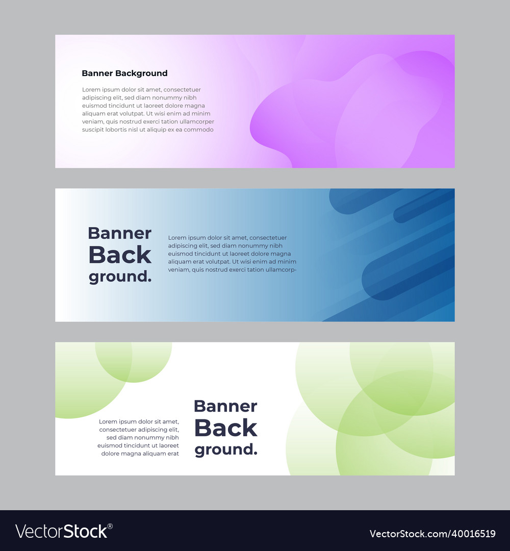 Abstract banner design web template set