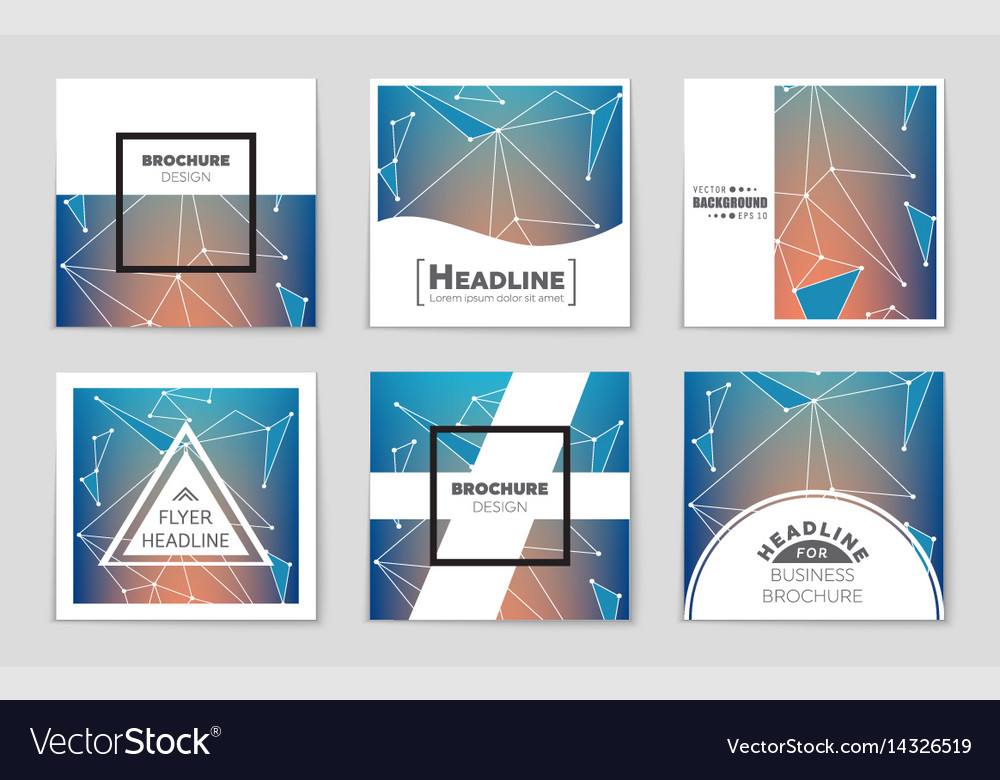 Abstract layout background set for art