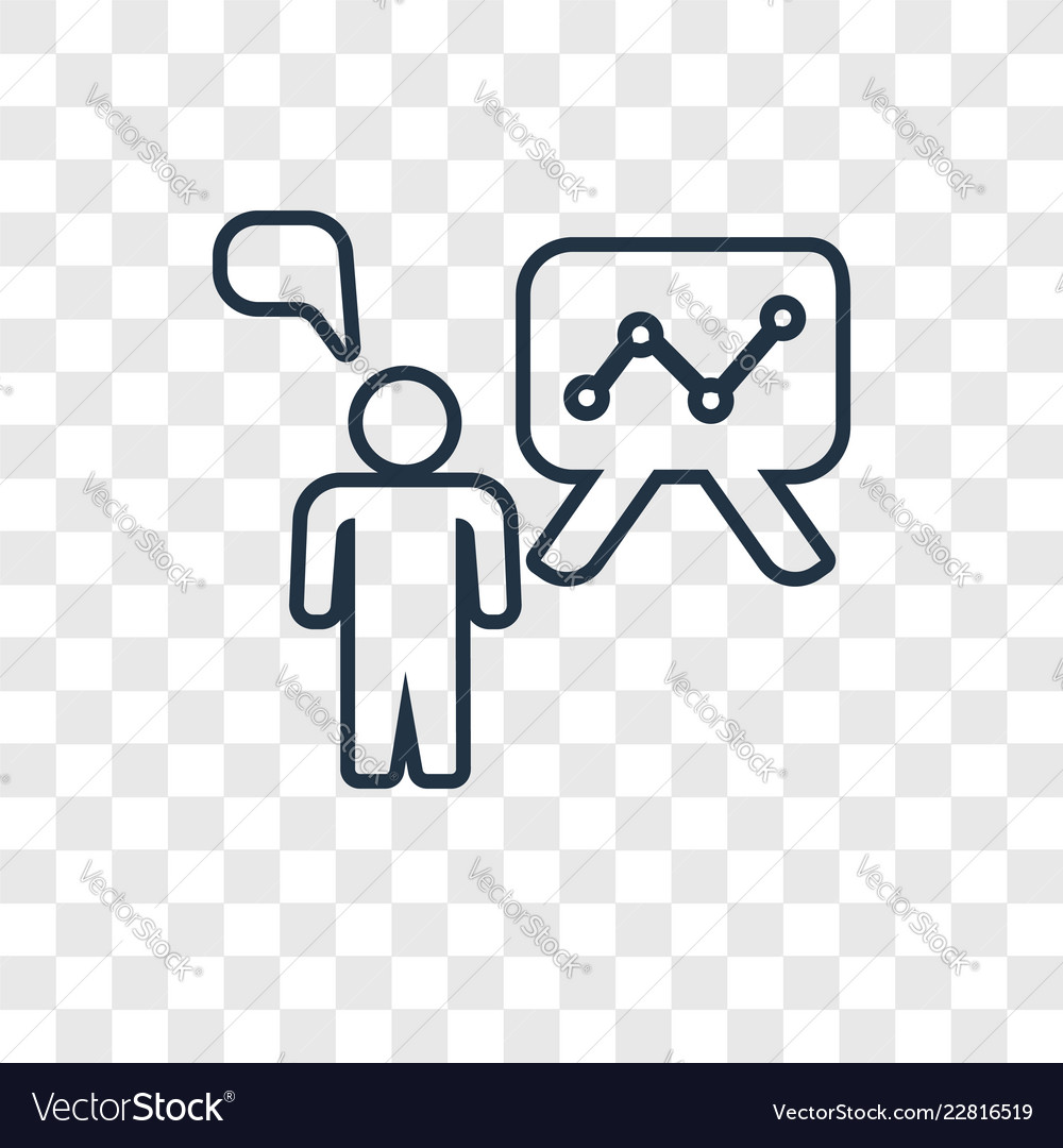 Analytics concept linear icon isolated