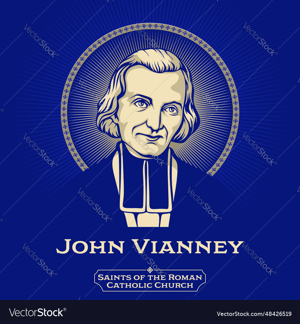 Catholic saints john vianney Royalty Free Vector Image