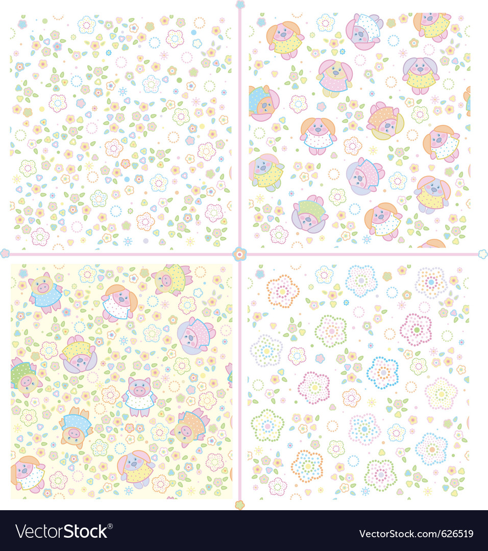 Charming Rabbit & Flora Pattern