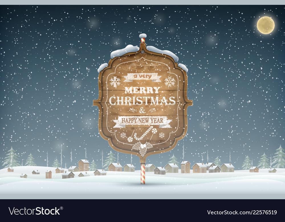 Christmas and new year typography greetings Vector Image