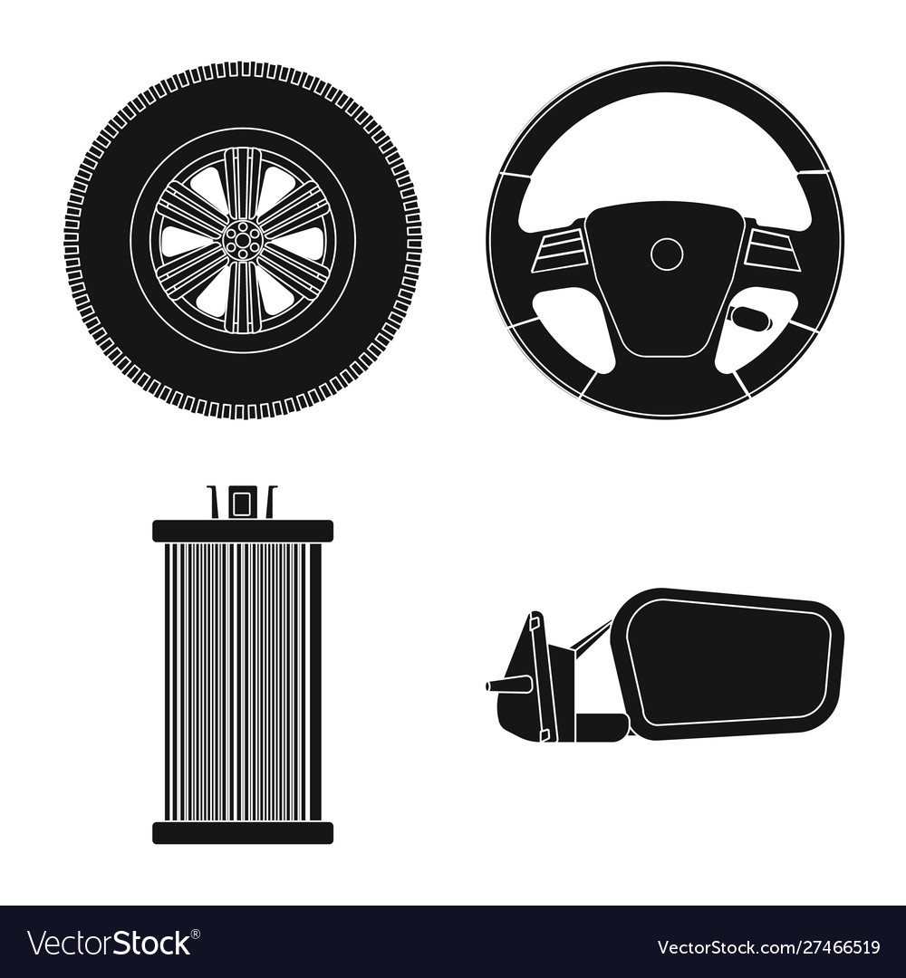 Design auto and part symbol set Vector Image Design auto and part symbol set