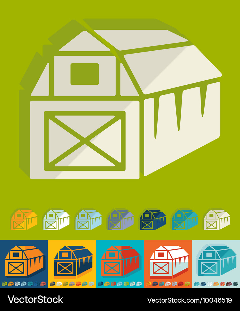 Flat design barn Royalty Free Vector Image - VectorStock