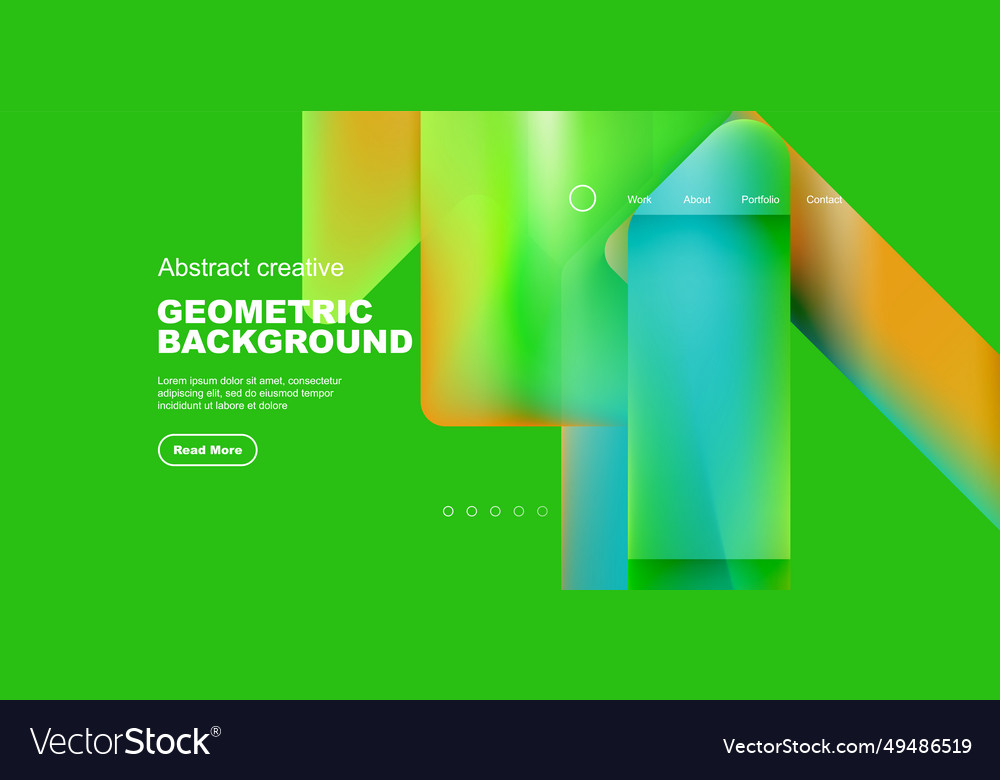Fluid gradient triangles landing page background vector image Fluid gradient triangles landing page background