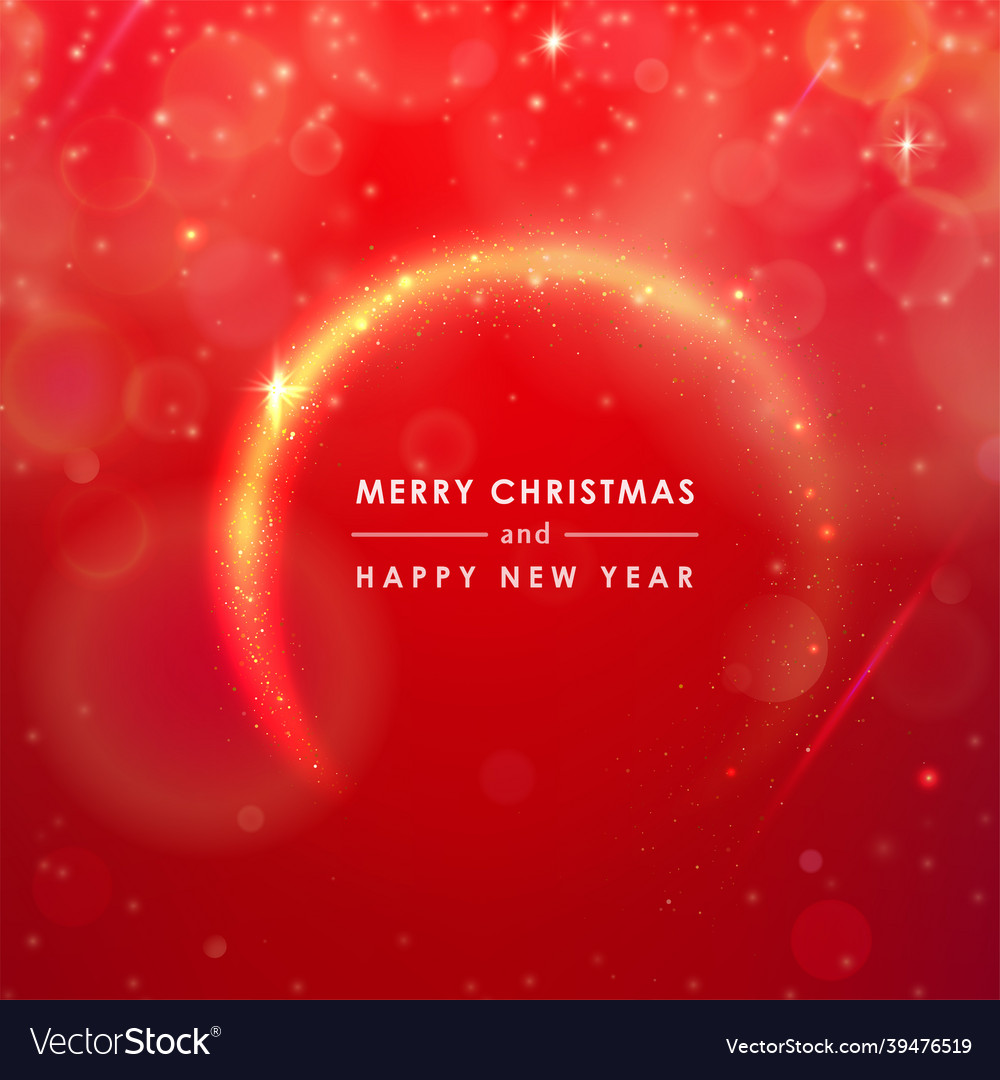 Greeting card merry christmas and happy new year vector image Greeting card merry christmas and happy new year