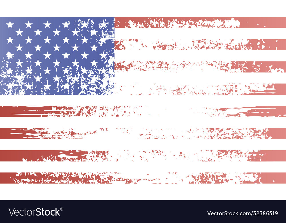 Grunge shabby american flag with place for text vector image Grunge shabby american flag with place for text
