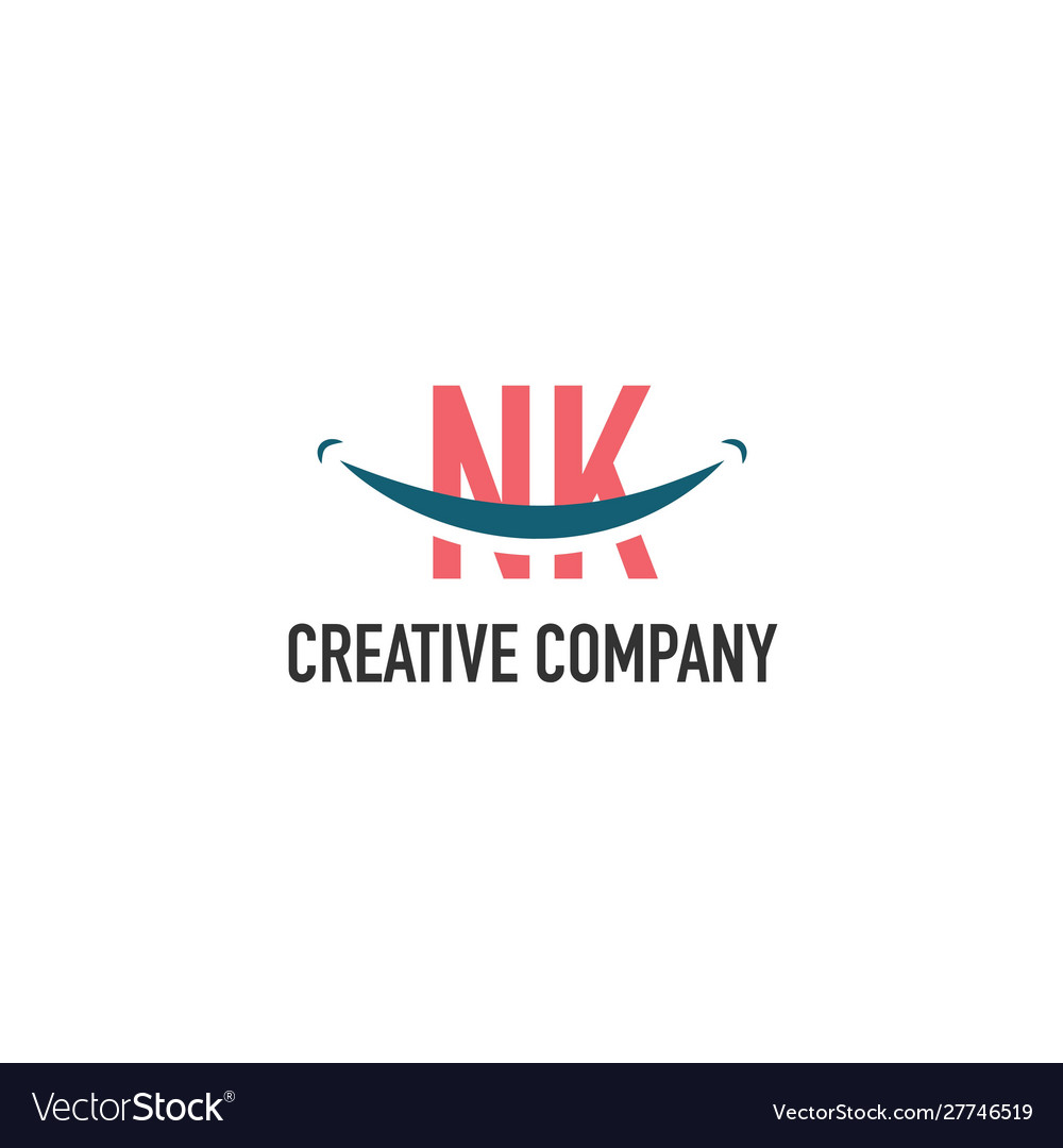 Initial letter nk dental logo concept Vector Image Initial letter nk dental logo concept