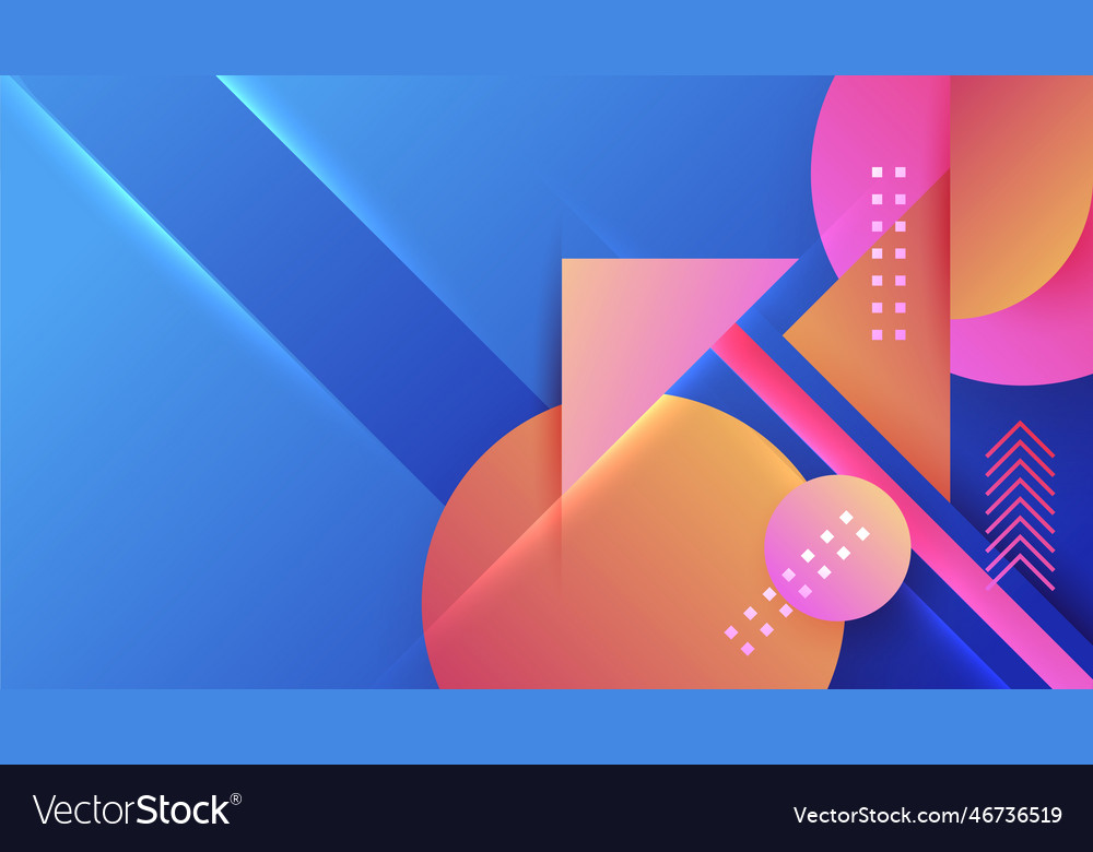 Modern abstract neon gradient blue colorful