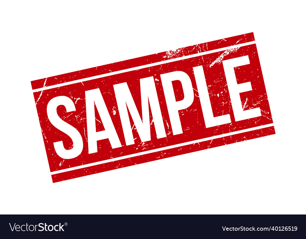 Sample rubber stamp red rubber grunge Royalty Free Vector