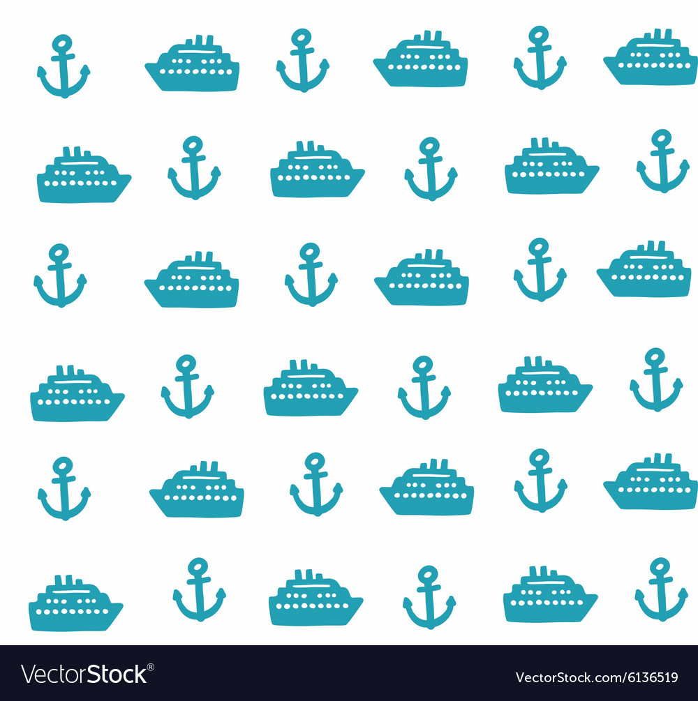 Simple pattern with anchors and ships