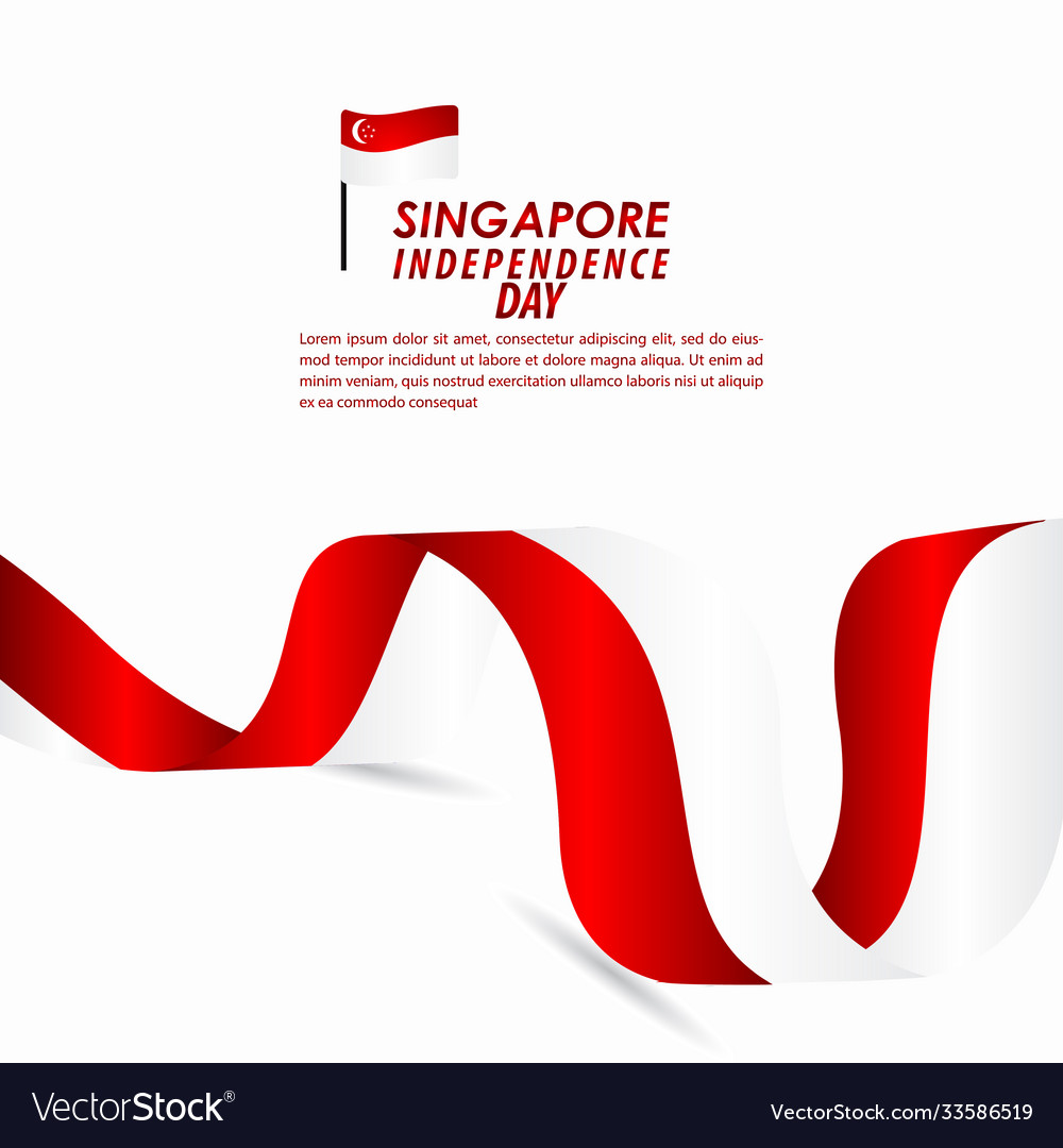 Singapore independence day celebration template