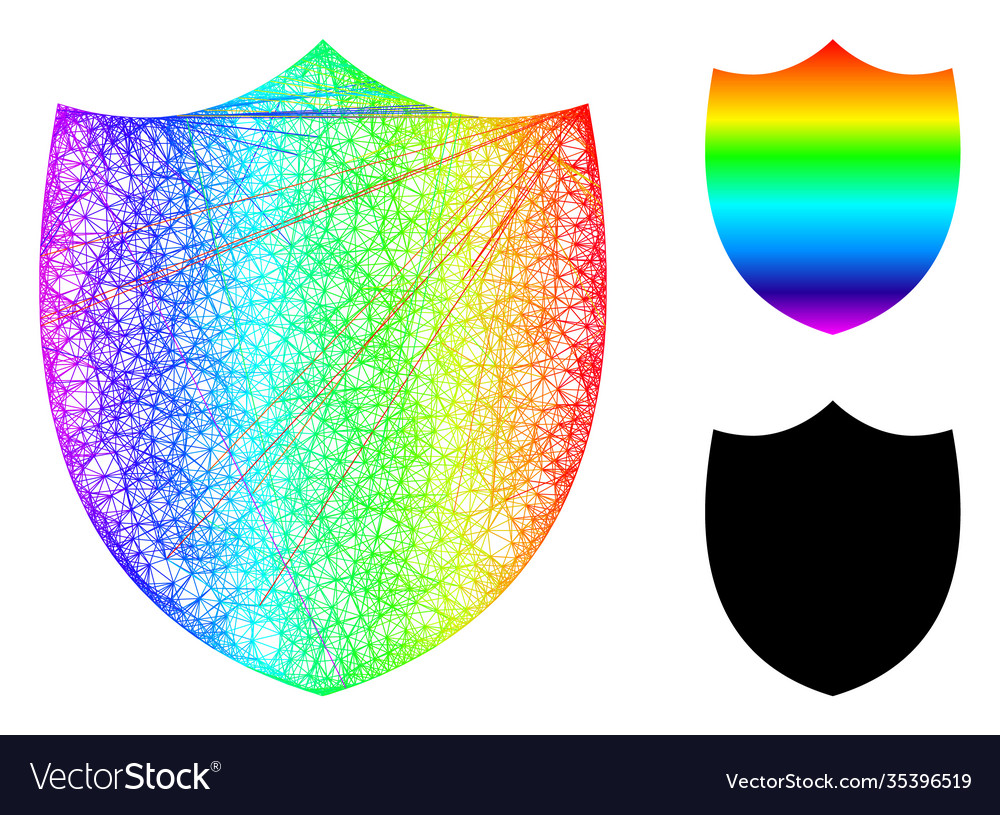 Spectral network gradient shield icon