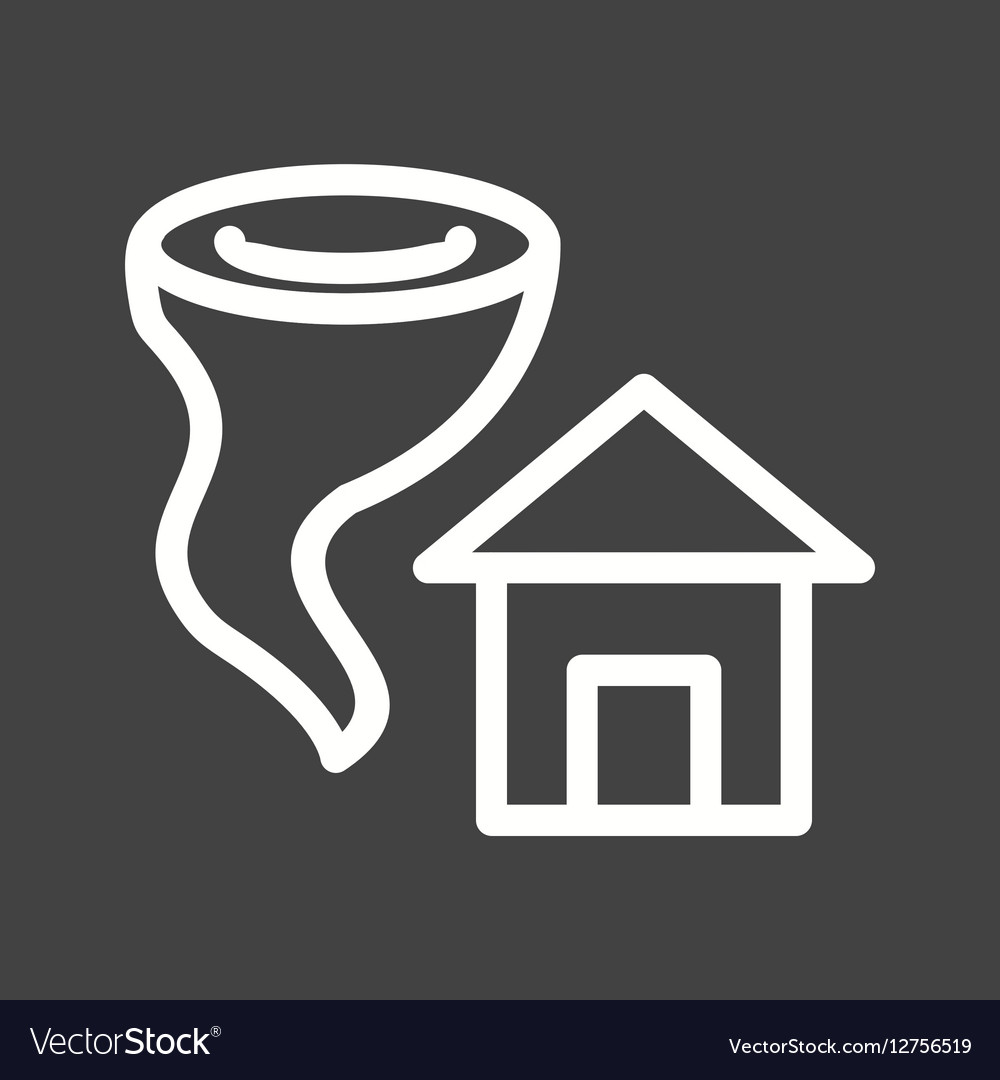 Tornado hitting house Royalty Free Vector Image