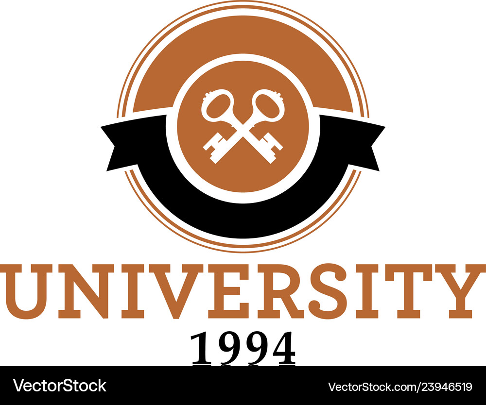 University emblem logo Royalty Free Vector Image