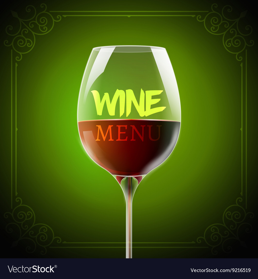 Wine menu card design template list