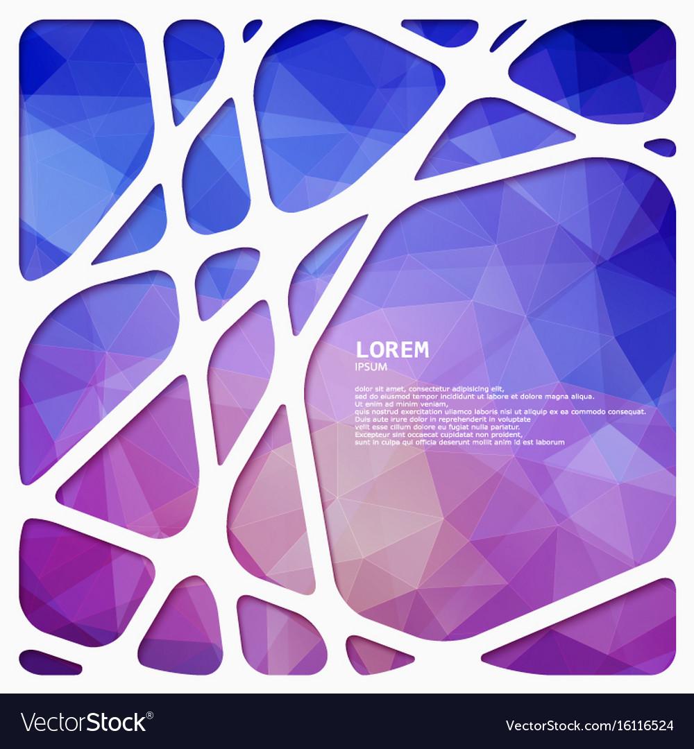 Abstract network frame with triangular background