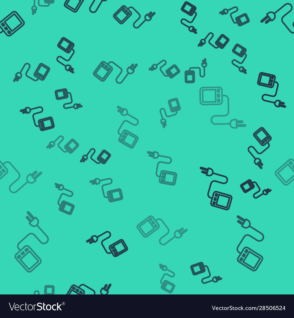Black line sensor icon isolated seamless pattern Vector Image Black line sensor icon isolated seamless pattern