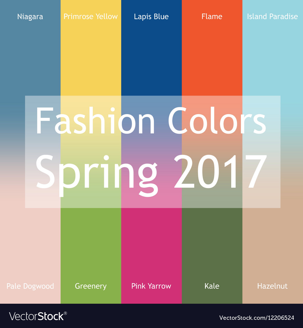 Blurred Fashion Infographic With Trendy Colors Of Vector Image
