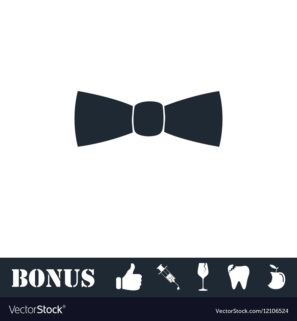 Bow tie icon flat