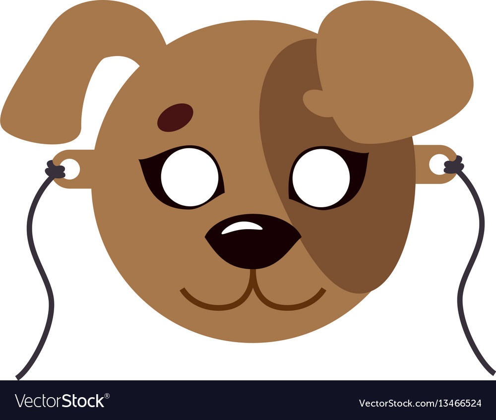 Dog animal carnival mask favorite pet festival Vector Image