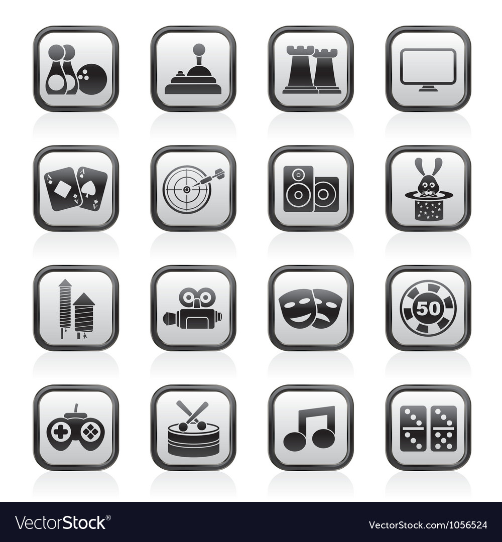 Entertainment objects icons