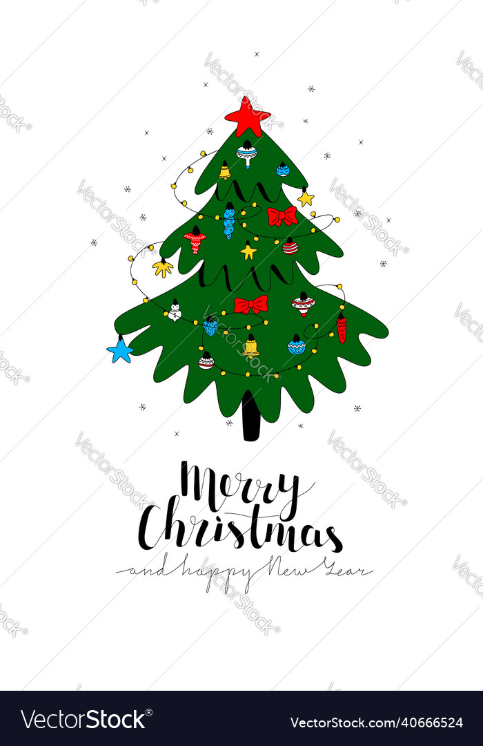 Flat linear image for a postcard layout vector image Flat linear image for a postcard layout