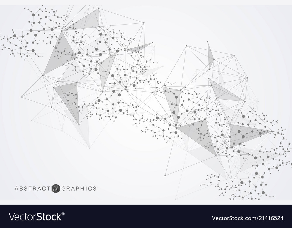 Geometric abstract background with connected line vector image Geometric abstract background with connected line
