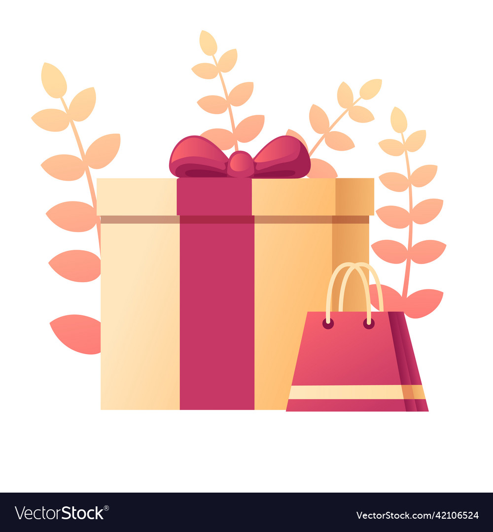 Gift box with abstract soft colour pattern
