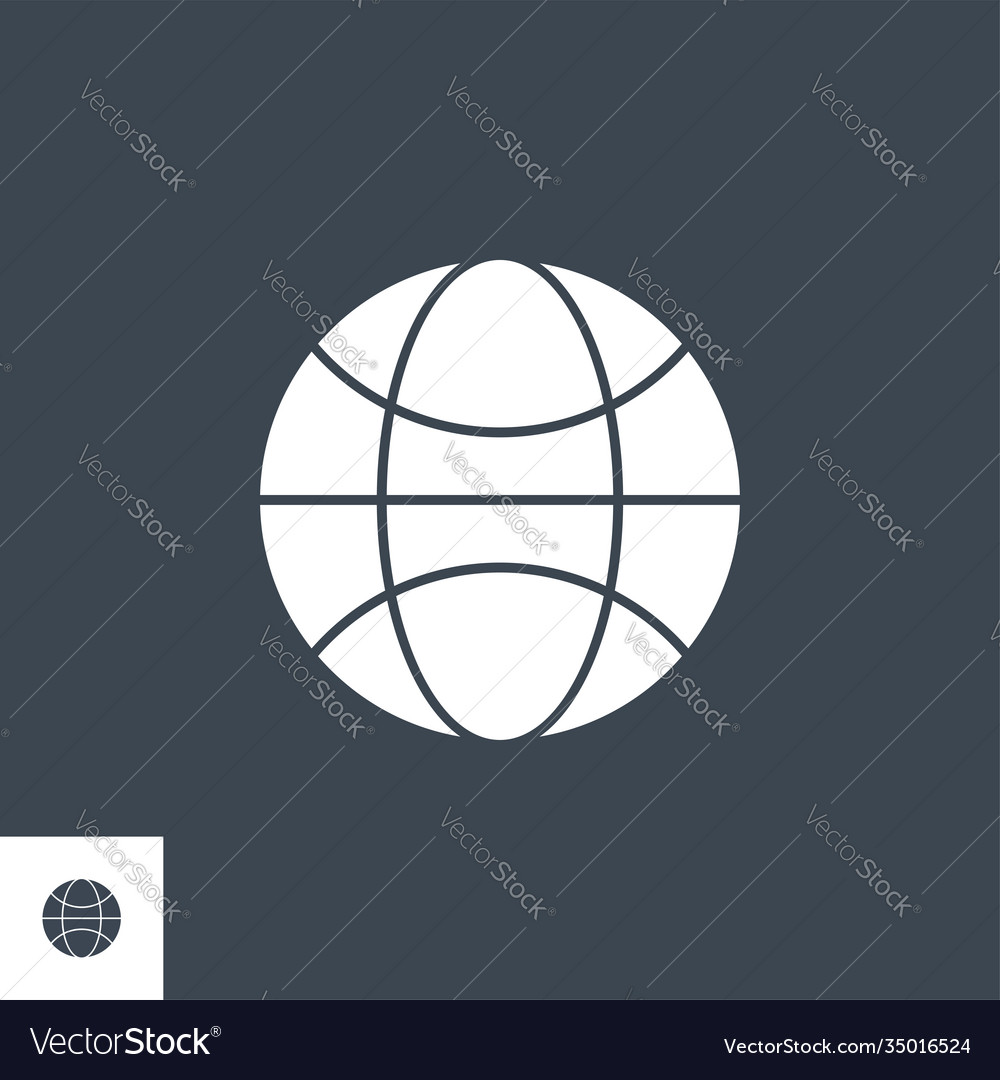 Globe glyph icon