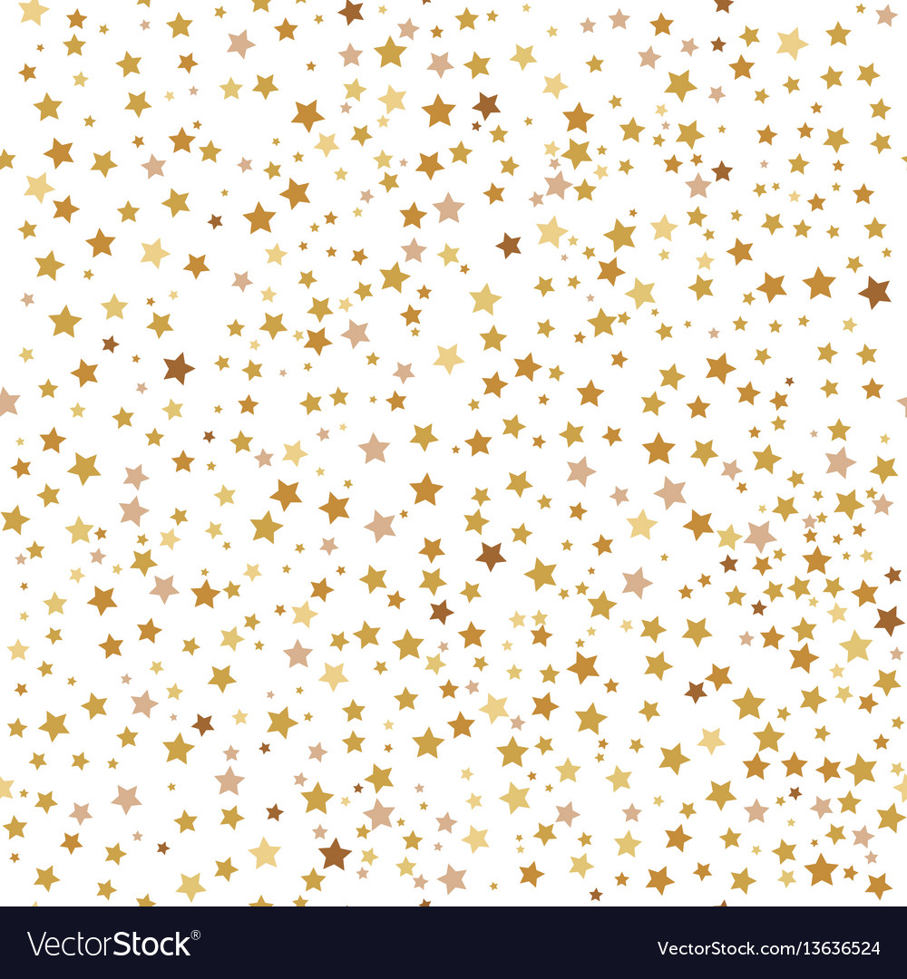 Gold Star Seamless Pattern