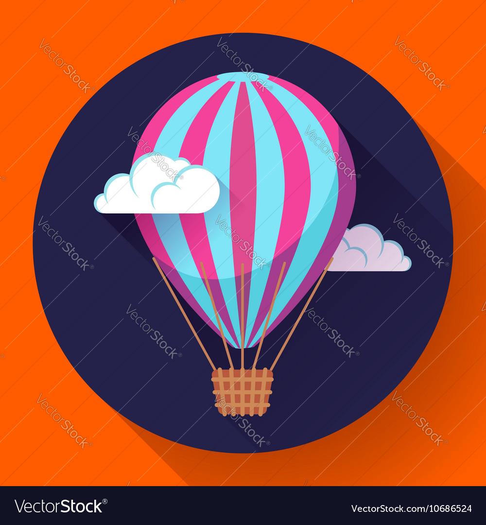 Heißluftballon-Symbol am Himmel